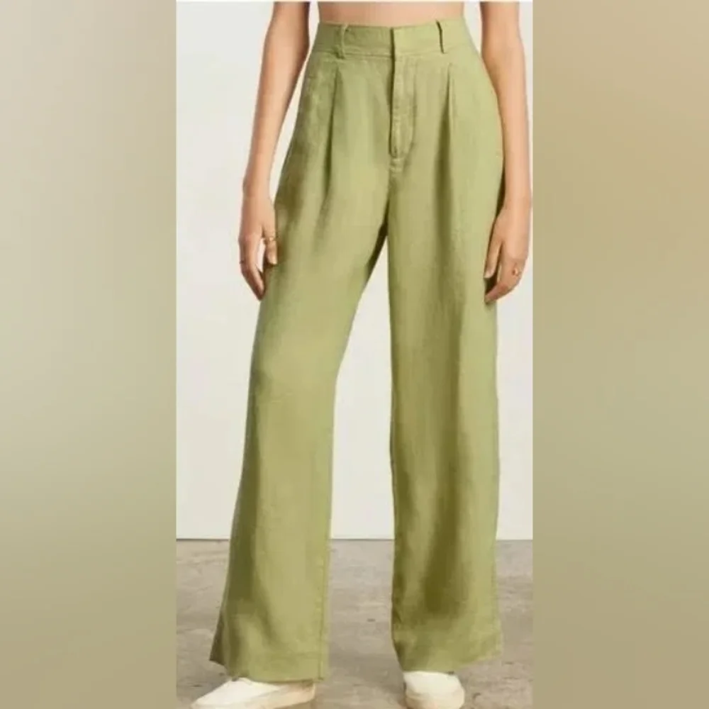 Everlane 100% Linen Pants. Green. Size 6. Waist 29. Perfect Condition. - Picture 3 of 17